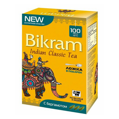 Чай индийский чёрный с бергамотом Assam Bikram 100 г, Balaji Agro Чай индийский чёрный с бергамотом Assam Bikram 100 г, Balaji Agro
