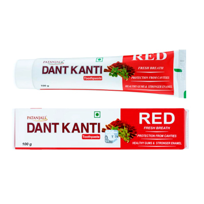 Зубная паста "Дэнт Канти Красная" (Dant Kanti Red) 100 г, Patanjali Зубная паста "Дэнт Канти Красная" (Dant Kanti Red) 100 г, Patanjali