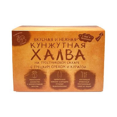 Халва кунжутная на тростниковом сахаре с грецким орехом и курагой 290 г, "Сокровища Сезама" Халва кунжутная на тростниковом сахаре с грецким орехом и курагой 290 г, "Сокровища Сезама"