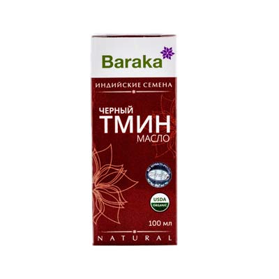 Масло чёрного тмина пищевое Био 100 мл, Baraka Масло чёрного тмина пищевое Био 100 мл, Baraka