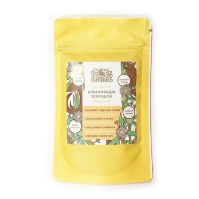 Порошок для волос Брингарадж (Bringaraj Hair Powder) 50 г, Indibird Порошок для волос Брингарадж (Bringaraj Hair Powder) 50 г, Indibird
