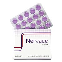 Нервейс (Nervace) - стимуляция и укрепление нервной системы / 20 табл., Ayurchem