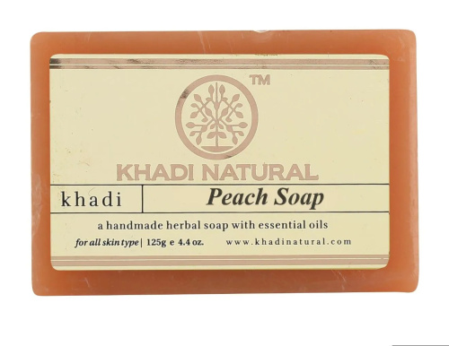 Мыло Персик, ручная работа (Peach handmade soap), 125 гр Khadi Natural Мыло Персик, ручная работа (Peach handmade soap), 125 гр Khadi Natural