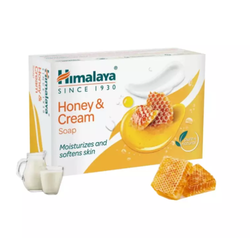 Мыло увлажняющее с медом и сливками (Honey & Cream) для сухой кожи / 125гр., Himalaya Herbals