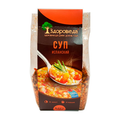 Суп испанский с бобовыми, рисом и овощами 250 г, "Здороведа"