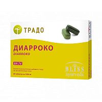 Диарроко Традо (Diarroko) работа желудочно-кишечного тракта /  60 табл., Bliss Ayurveda
