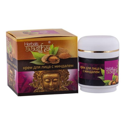 Крем для лица с Миндалем 50мл., Aasha Herbals