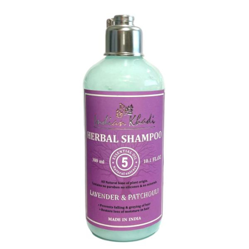 Шампунь для волос с Лавандой и Пачули (Lavander & Patchauli) 300 мл., Indian Khadi
