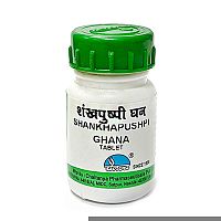 Шанкапушпи Гхан (Shankha Pushpi Ghana) - мозговой тоник, для улучшения памяти / 60 табл., Chaitanya