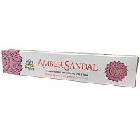 Благовония Amber Sandal Pure & Natural Premium Incense Sticks (Амбра Сандал),15 гр. Himalaya Incense