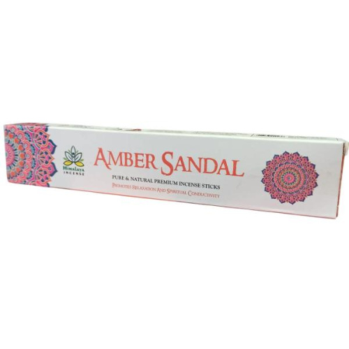 Благовония Amber Sandal Pure & Natural Premium Incense Sticks (Амбра Сандал),15 гр. Himalaya Incense