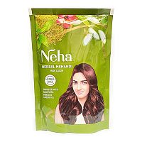 Краска для волос на основе хны Тёмно-каштановый 140 г, Neha