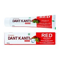 Зубная паста "Дэнт Канти Красная" (Dant Kanti Red) 100 г, Patanjali