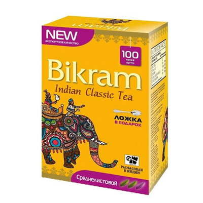 Чай индийский чёрный среднелистовой Assam Bikram 100 г, Balaji Agro
