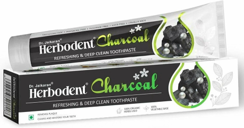 Зубная паста Хербодент Угольная (Herbodent Charcoal) - отбеливающая / 100гр., Dr. Jaikaran Зубная паста Хербодент Угольная (Herbodent Charcoal) - отбеливающая / 100гр., Dr. Jaikaran