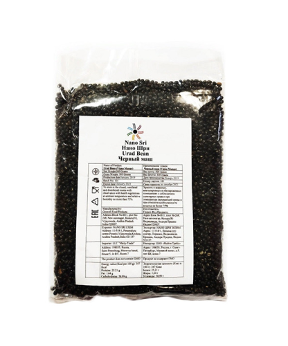 Чёрный Маш (Urid Dal) 500 г, Nano Sri