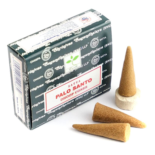 Благовония-конусы PALO SANTO  Backflow Dhoop Cones10 шт., SATYA