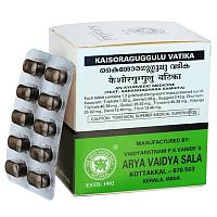 Кайшор Гуггул Ватика (Kaisoraguggulu Vatika) - очищение от шлаков и токсинов /100 табл., Kottakkal