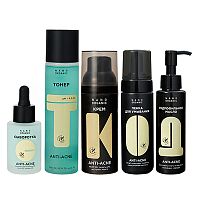 Комплекс Anti Acne (гидрофильное масло, пенка, тонер, сыворотка, крем), Nano Organic