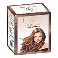 Хна для волос "Светло-коричневый" (Light Brown) 6 пак. по 10 г, Sai Organic
