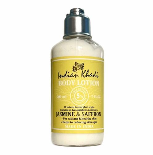 Лосьон для тела Жасмин и шафран (Jasmine Saffron) 200 мл, Indian Khadi