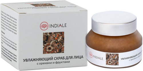 Cкаб для лица увлажняющий с орехами и фруктами 50гр., Indiale