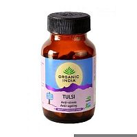 Тулси (Tulsi) - снятие стресса и замедление процессов старения / 60 капс., Organic India