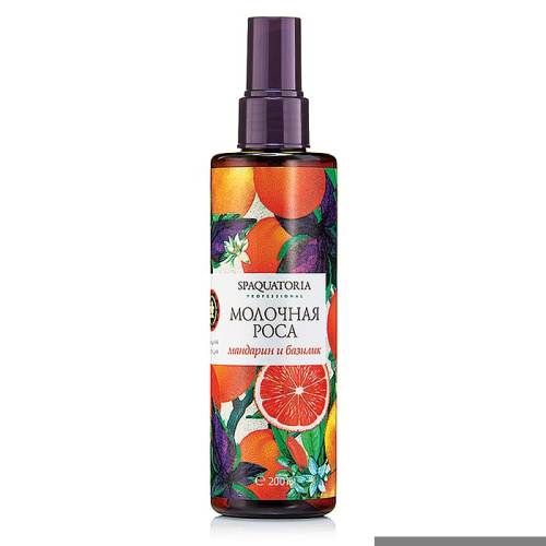 Молочная роса для тела "Мандарин и базилик" 200 мл, SPAQUATORIA фото 2