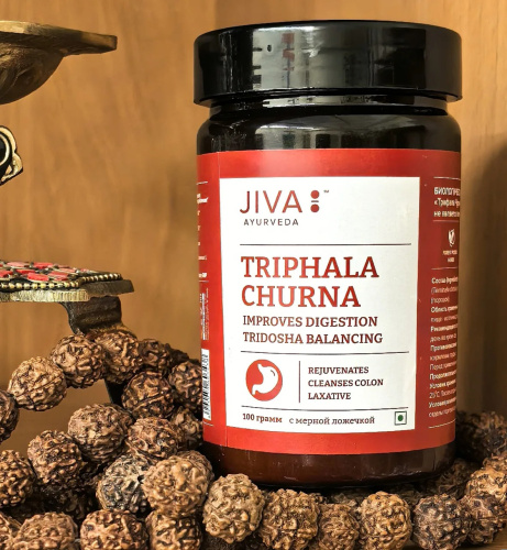 Трифала чурна порошок (Triphala Churna) 100гр., Jiva Ayurvedic Pharmacy