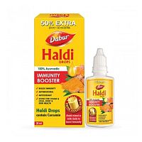Капли Куркума (Haldi drops) - укрепление иммунитета, детокс / 30 мл, Dabur