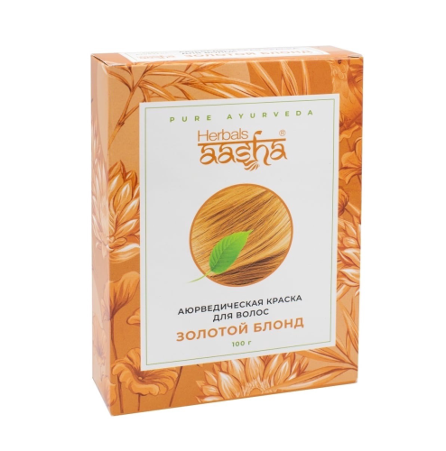 Аюрведическая травяная краска для волос (Золотой Блонд) 100гр., Aasha Herbals