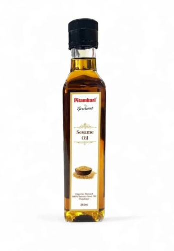 Кунжутное масло нерафинированное пищевое (Sesam Oil Gourmet) 250мл., Pitambari