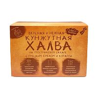 Халва кунжутная на тростниковом сахаре с грецким орехом и курагой 290 г, "Сокровища Сезама"