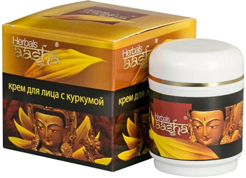 Крем для лица с Куркумой 50мл., Aasha Herbals
