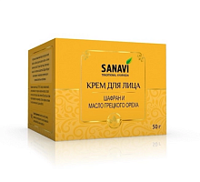 Крем для лица "Шафран и масло грецкого ореха" 50 г, Sanavi