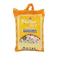Рис басмати индийский пропаренный Голден селла (Indian Golden Sella Basmati Rice) 1 кг, Nano Sri