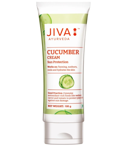 Крем увлажняющий солнцезащитный SPF 30 "Огуречный" (Cucumber Cream), 100гр, Jiva Ayurveda
