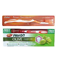 Зубная паста "Олива" 150 г + зубная щётка, Dabur