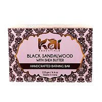 Мыло крафтовое ручной работы "Чёрное сандаловое дерево и масло ши" 125 г, KAI ESSENTIALS