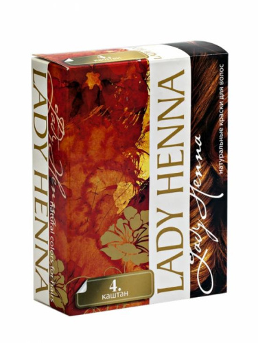 Травяная краска для волос (Каштан) 60гр., (6х10гр.), Lady Henna