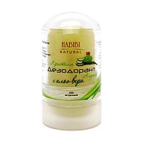 Дезодорант минеральный натуральный с Алоэ вера 60 г, HABIBI Natural