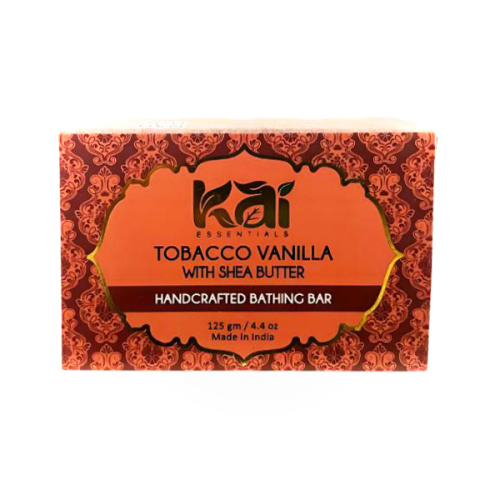 Мыло крафтовое ручной работы "Табак и ваниль с маслом ши" 125 г, Kai Essentials