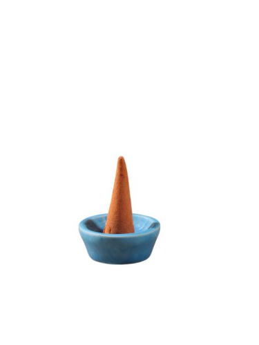 Благовония конусы Kharma Buddha Cinnamon (Корица), 30 шт с керамической подставкой, тубус фото 4